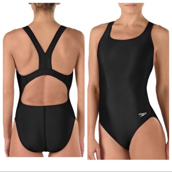 black one piece swimsuit speedo